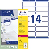 Etiket A4  99,1x 38,1mm Avery L7163-100 laser ds/1400-2