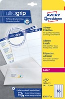 Etiket A4  38,1x 21,2mm Avery L7651-25 laser ds/1625