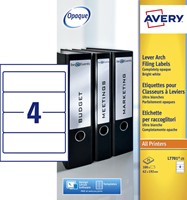 Etiket ordner 192x62mm Avery L7701 wit 25vel
