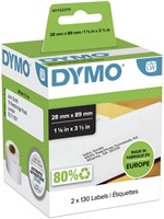Etiket Dymo  28x89mm adres 2rol/130 99010
