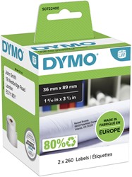 Etiket Dymo  36x89mm adres 2rol/260 99012