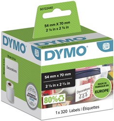 Etiket Dymo  54x70mm diskette rol/320