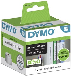 Etiket Dymo  38x190mm ordner rol/110 99018