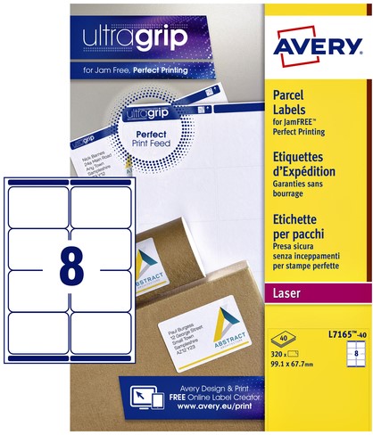 Etiket A4  99,1x 67,7mm Avery L7165-40 laser ds/320