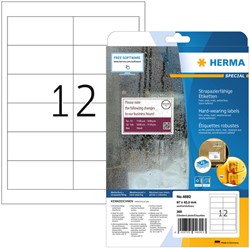 Etiket A4  97x 42,3mm Herma 4692 polyester weerbestendig ds/300