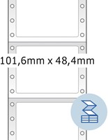 Etiket pinfeed 101,6x 47,4mm Herma 8163 1baans ds/2000-2