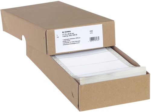Etiket pinfeed 111,7x 48,4mm Herma 8166 1baans ds/2000
