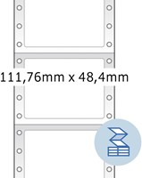 Etiket pinfeed 111,7x 48,4mm Herma 8166 1baans ds/2000-2