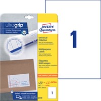 Etiket A4 210x297mm 6119 ds/25-3
