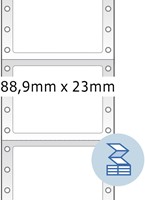 Etiket pinfeed  88,9x 23mm Herma 8210 1baans ds/6000-2