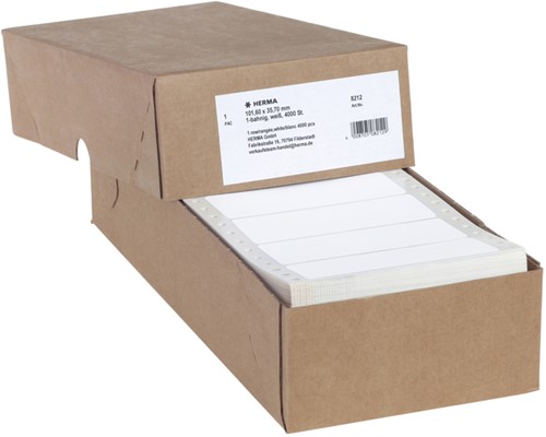Etiket pinfeed 101,6x 35,7mm Herma 8212 1baans ds/4000