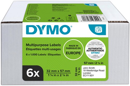 Etiket Dymo 11354  57mmx 32mm 6000 stuks 6/rol-2