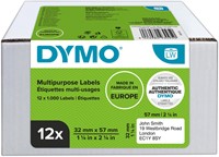 Etiket Dymo 11354  57mmx 32mm 12000 stuks 12/rol