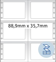 Etiket pinfeed  88,9x 35,7mm Herma 8220 2baans ds/8000-2