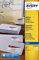 Etiket A4  63,5x 38,1mm Avery J8160-10 inkjet ds/210