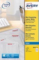 Etiket A4  45,7x 25,4mm Avery J8654-25 inkjet ds/1000