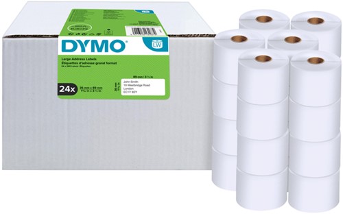 Etiket Dymo  36x89mm adres ds/24 rol 13187