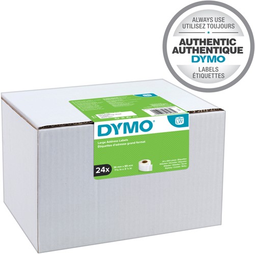 Etiket Dymo  36x89mm adres ds/24 rol 13187-2