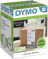 Etiket Dymo 104x159mm XL verzend rol/220 (alleen tbv machinetype 4XL/5XL)