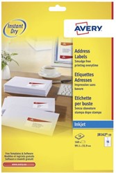 Etiket A4  99,1x 33,9mm Avery J8162-10 inkjet ds/160