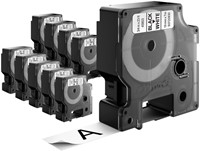 Dymotape D1 19mm zwart op wit 45803 doos/10-13