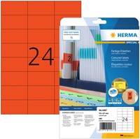 Etiket A4  70x 37mm Herma 4467 verwijderbaar ds/480 rood