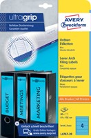 Etiket ordner 192x61mm Avery L4767-20 blauw 20vel