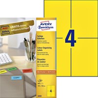 Etiket A4 105x148mm 3459 ds/400 geel