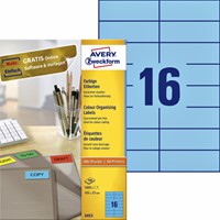 Etiket A4 105x 37mm 3453 ds/1600 blauw
