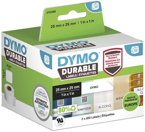 Etiket Dymo  25x25mm 1933083 duurzaam rol/1700