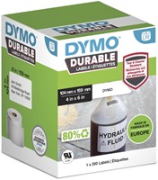 Etiket Dymo 104x159mm 1933086 duurzaam rol/200  (alleen tbv machinetype 4XL/5XL)