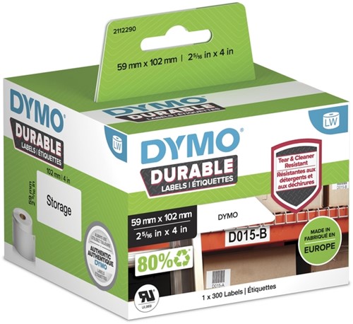 Etiket Dymo  59x102mm 1933088 duurzaam rol/300