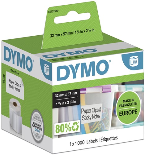 Etiket Dymo  57x32mm rol/1000 11354