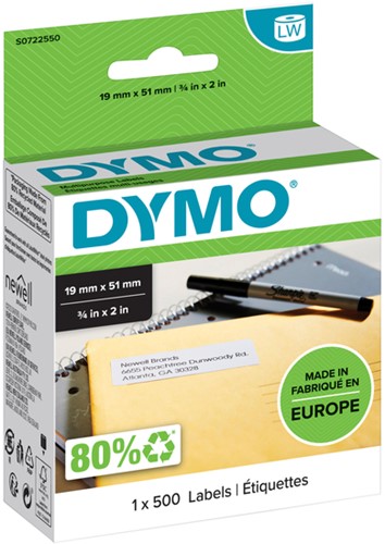 Etiket Dymo  19x51mm rol/500 11355