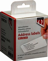 Labeletiket Quantore 99012 36x89mm adres wit 2 rollen-2