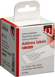 Etiket Dymo  28x89mm adres 2rol/130 99010 Quantore