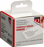 Labeletiket Quantore 99014 54x101mm adres wit-5