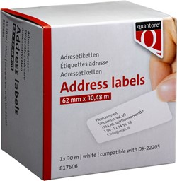 Quantore etiketten voor Brother labelprinters