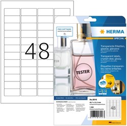 Etiket A4  45,7x 38,1mm Herma 8016 transparant ds/1200