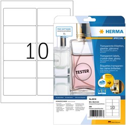 Etiket A4  96,50x 50,8mm Herma 8018 transparant ds/250