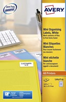 Etiket A4  38x 21mm Avery L7651Y-25 ds/1625 neon geel