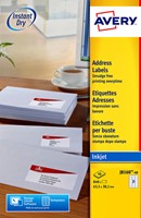 Etiket A4  63,5x 38,1mm Avery J8160-25 inkjet ds/525