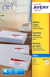 Etiket A4  99,1x 57mm Avery J8173-25 inkjet ds/100