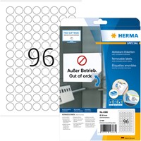 Etiket A4 rond 20mm Herma 4386 afneembaar pk/2400