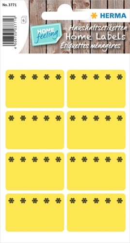 Etiket diepvries 26x40mm Herma 3771 geel pak/48
