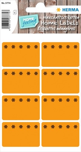 Etiket diepvries 26x40mm Herma 3774 oranje pak/48