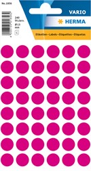 Etiket HERMA 1856 rond 13mm roze 240 stuks