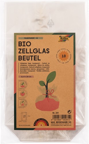 Cellofaanzak Folia transparant 115x190mm pak/10