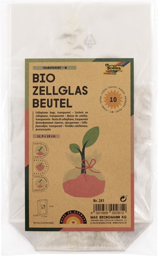 Cellofaanzak Folia transparant 115x190mm pak/10