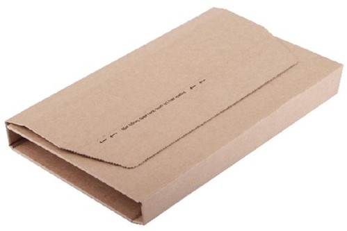 Wikkelverpakking Budget A5 +zelfklevende strip bruin